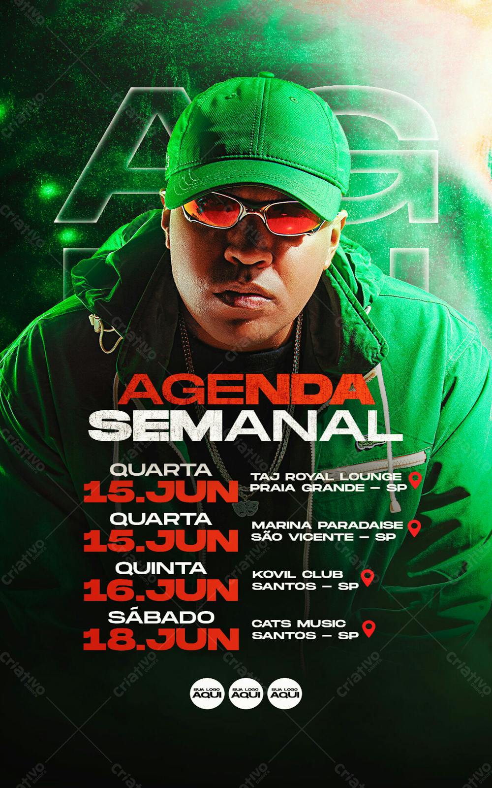 Agenda Semanal Mc Cebezinho - Story