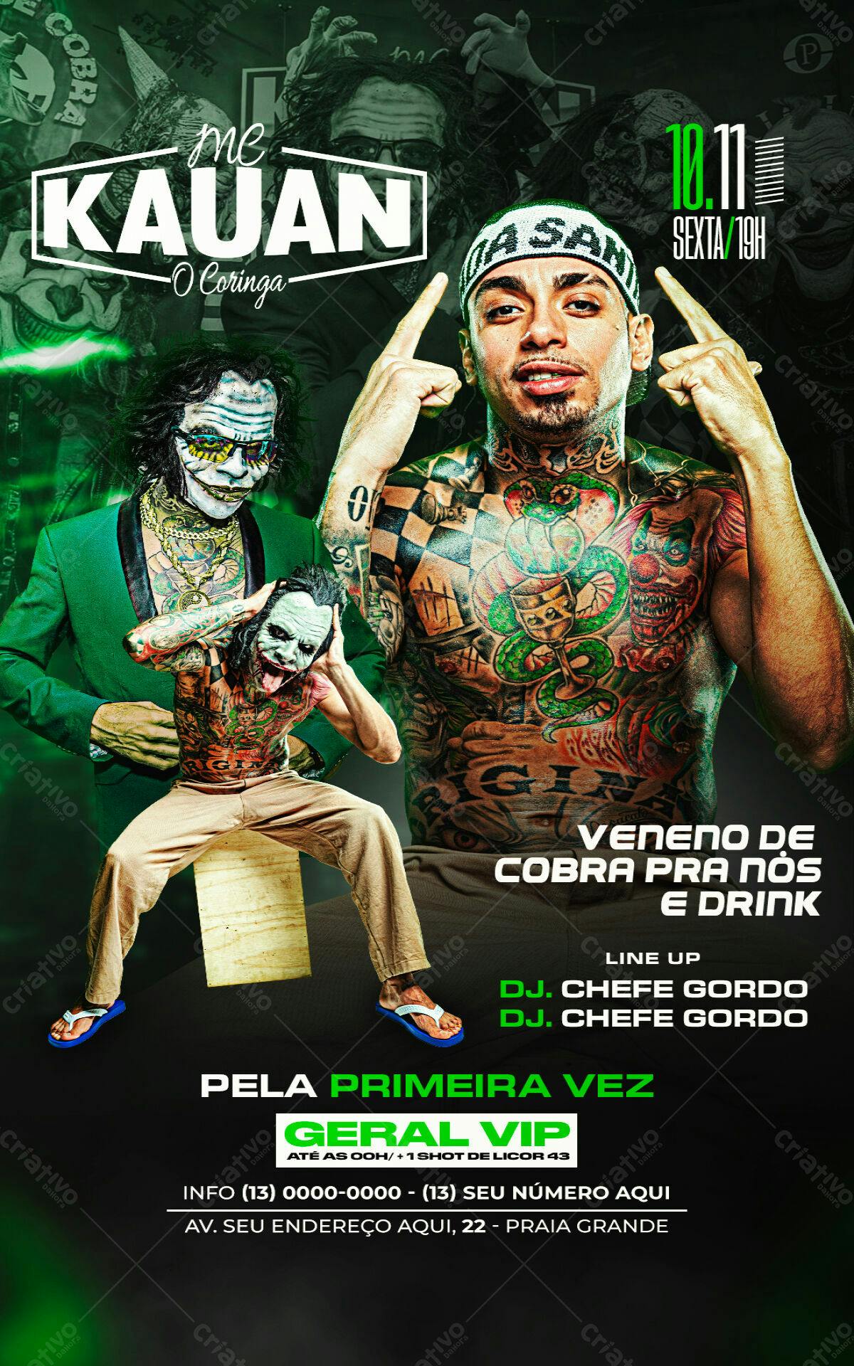 Flyer Festa MC Kauan PSD Editável