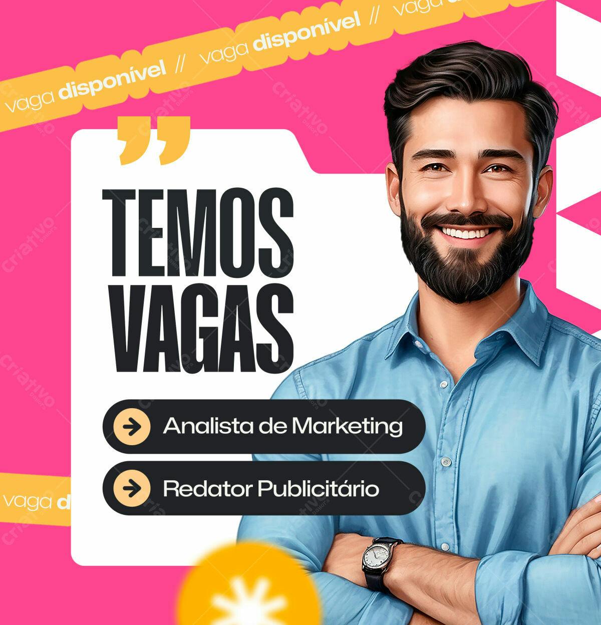 Postagem Vagas Emprego PSD Editável