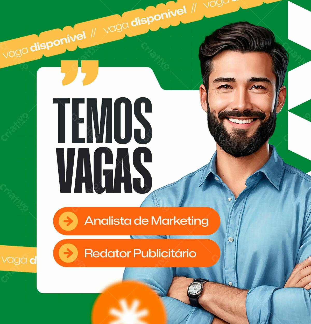 Postagem Vagas Emprego PSD Editável