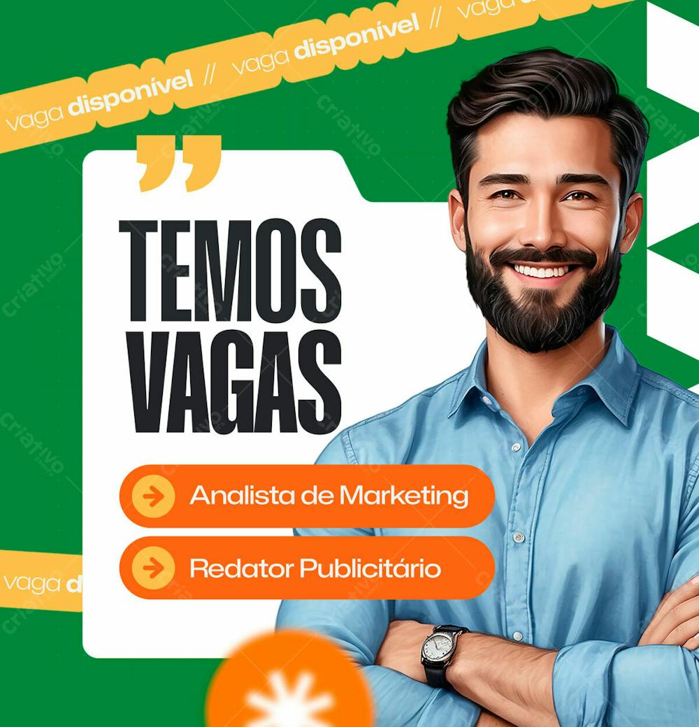 21 Vaga Disponível Para Analista De Marketing E Redator Faça Parte Da Equipe