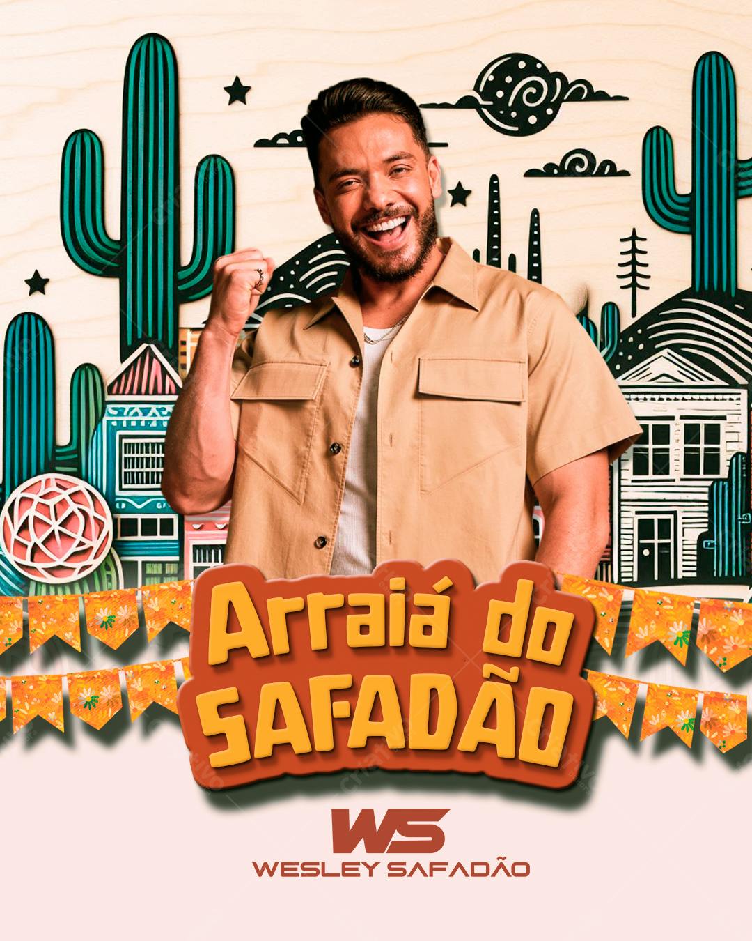 Flyer Arraiá do Safadão PSD Editável