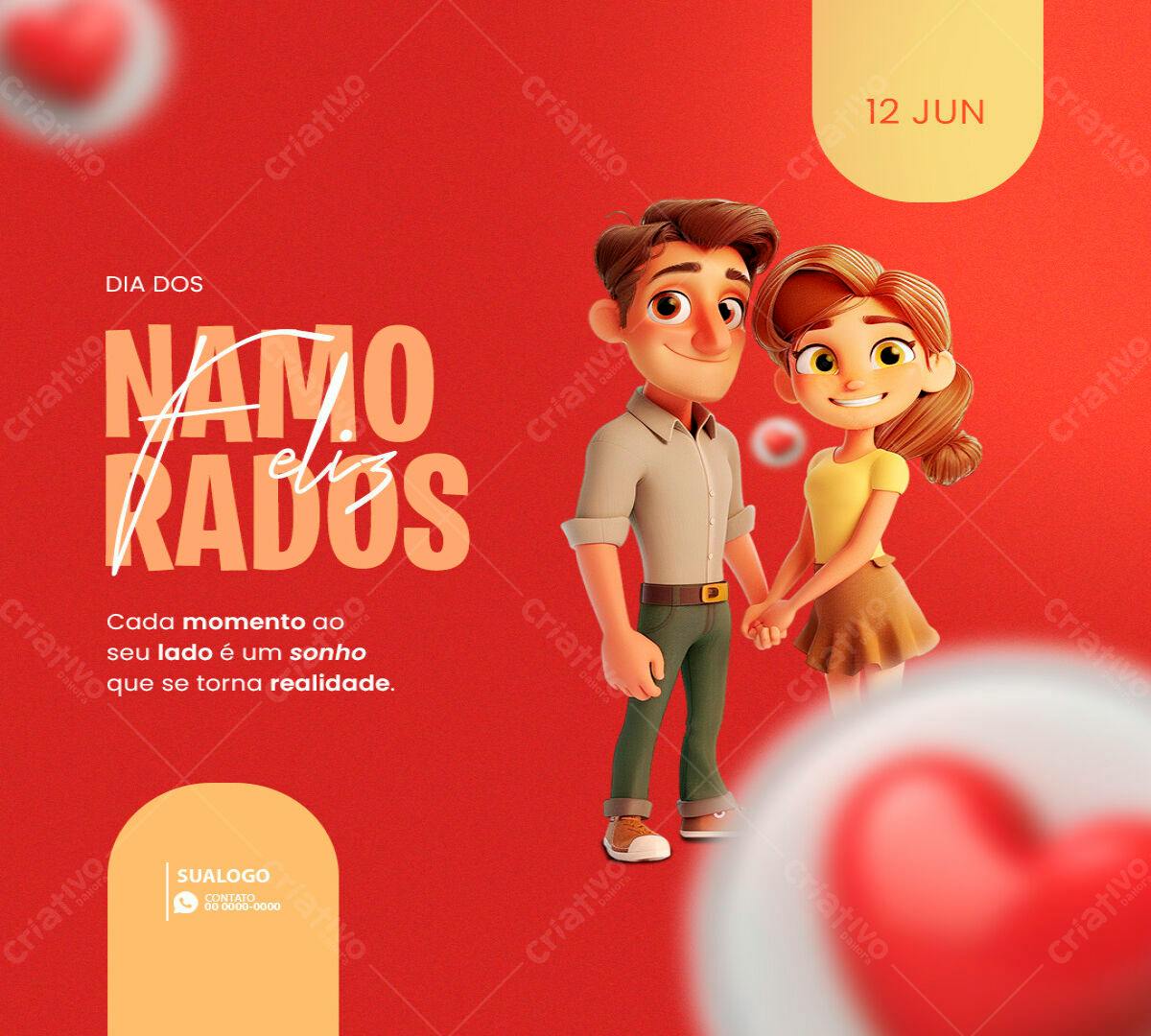 Postagem Dia dos Namorados PSD Editável