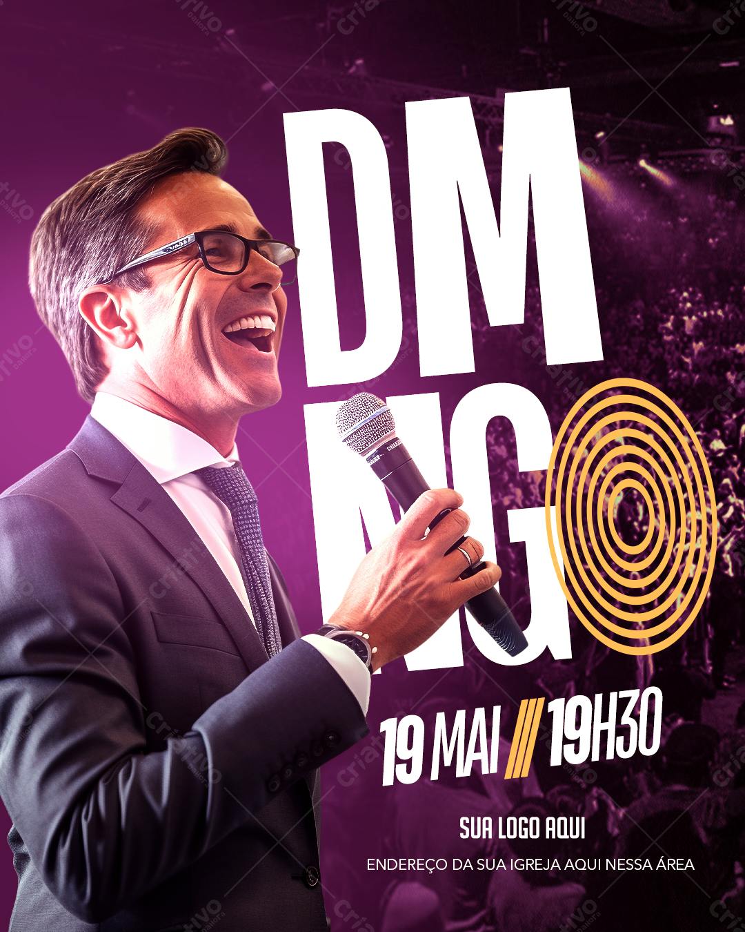 Flyer para Evento de Domingo na Igreja PSD Editável