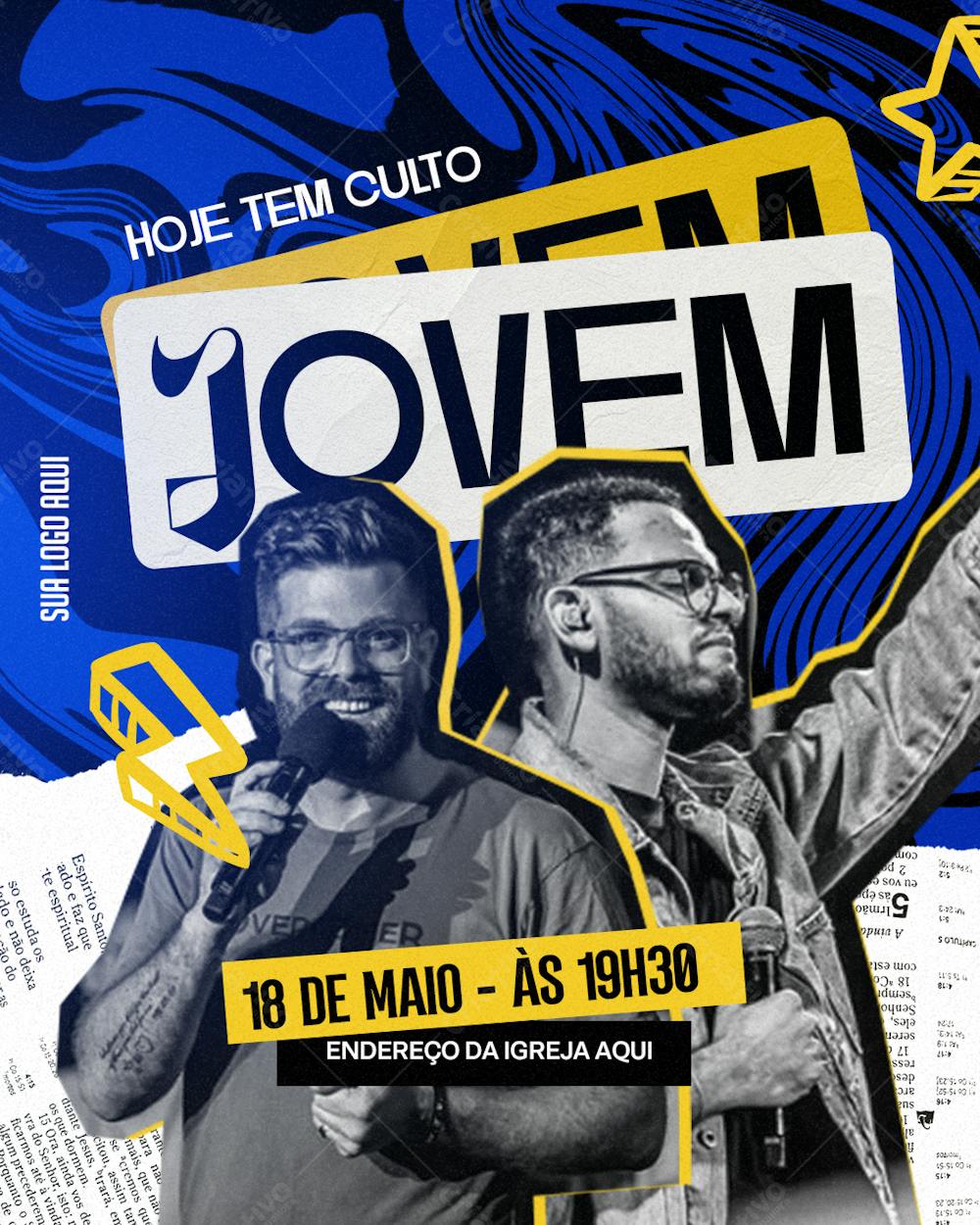 Social Media Igreja Hoje tem Culto Jovem