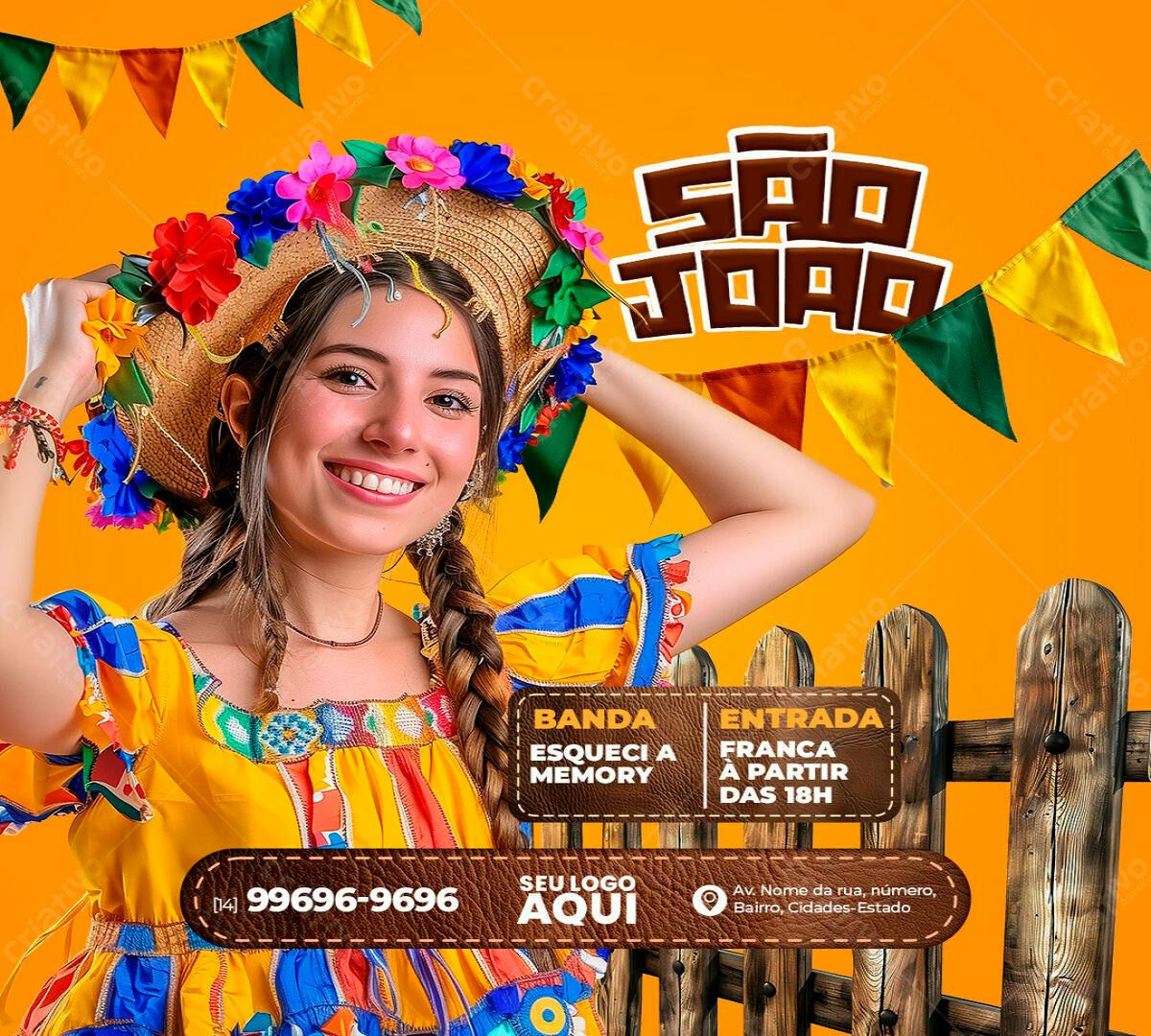 Flyer Festa Junina PSD Editável