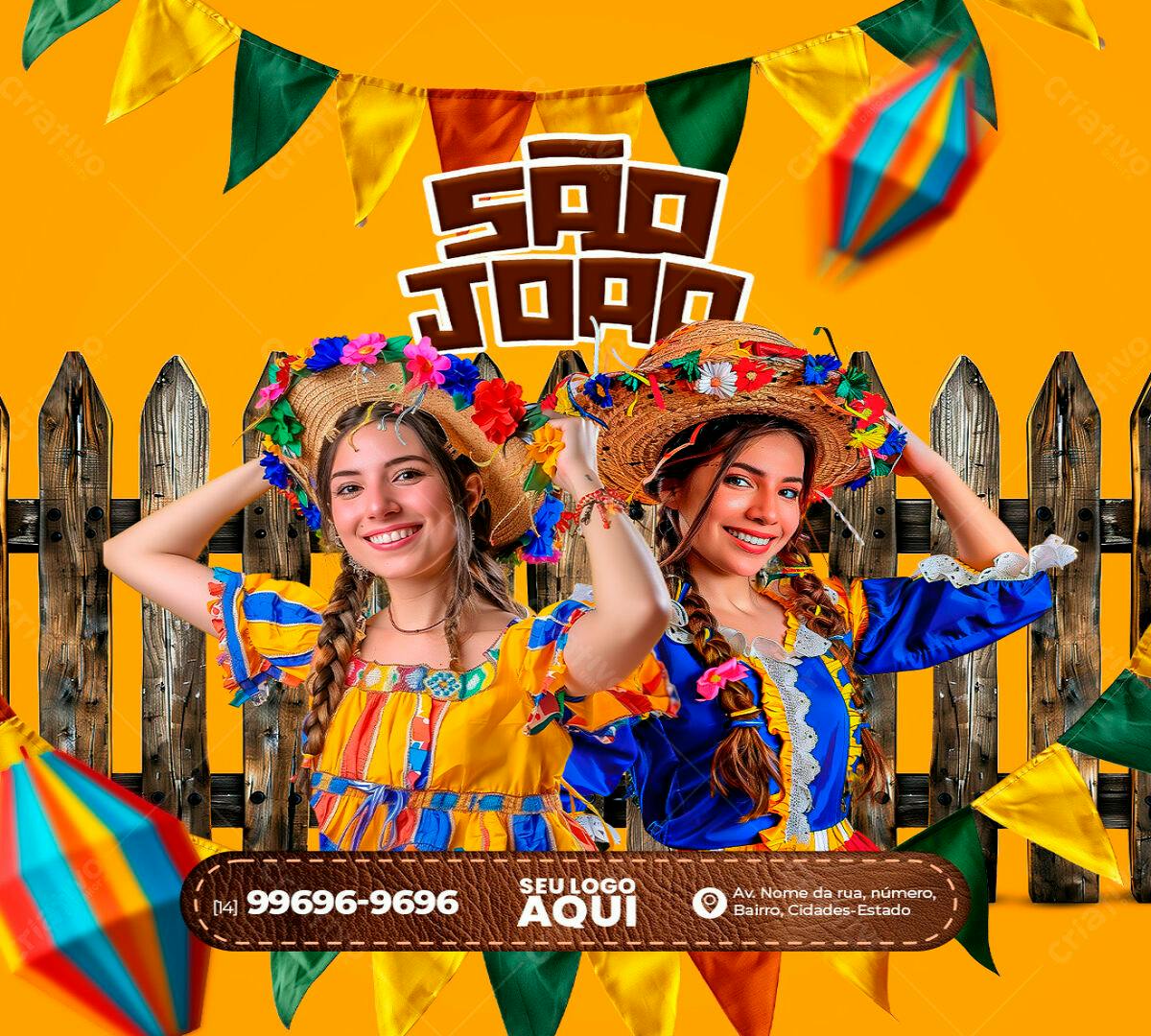 Flyer Festa Junina PSD Editável