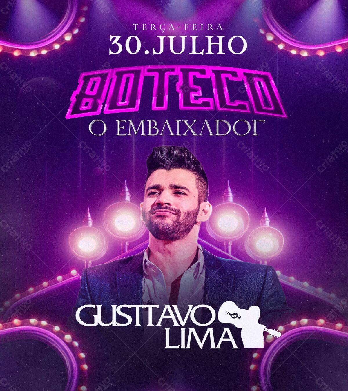 Flyer para Show Gusttavo Lima PSD Editável