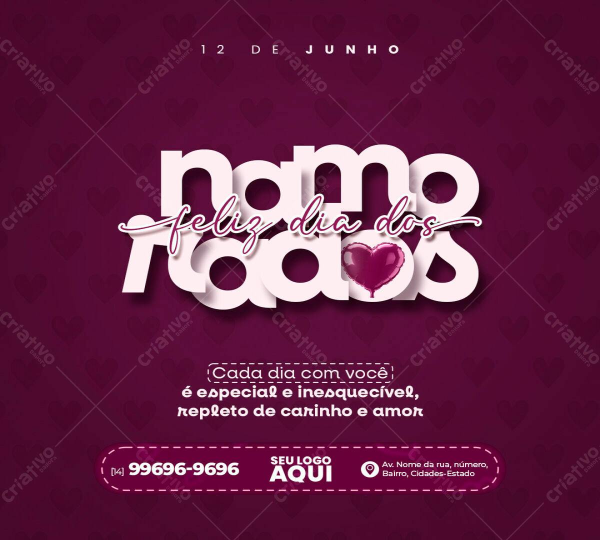 Post para o Dia dos Namorados PSD Editável