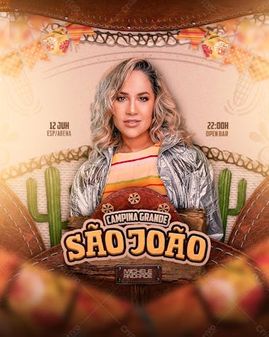 Flyer são joão festa junina campina grande feed