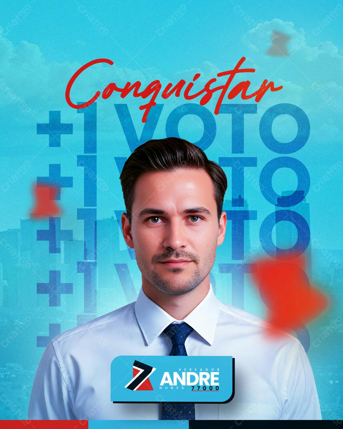 Flyer Eleições PSD Editável - Candidato André Nunes