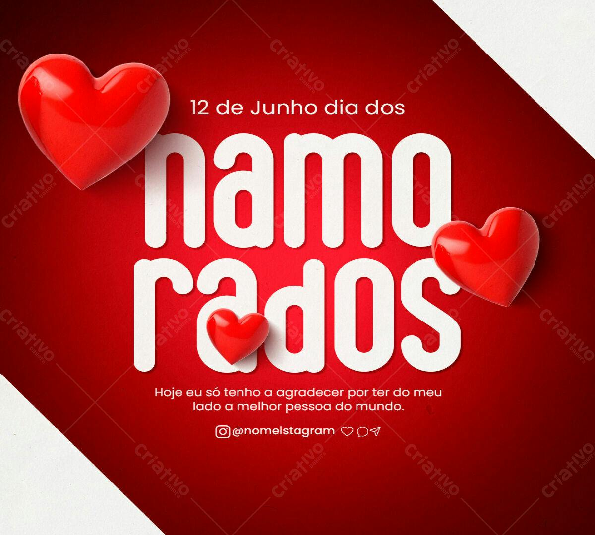 Postagem Dia dos Namorados PSD Editável