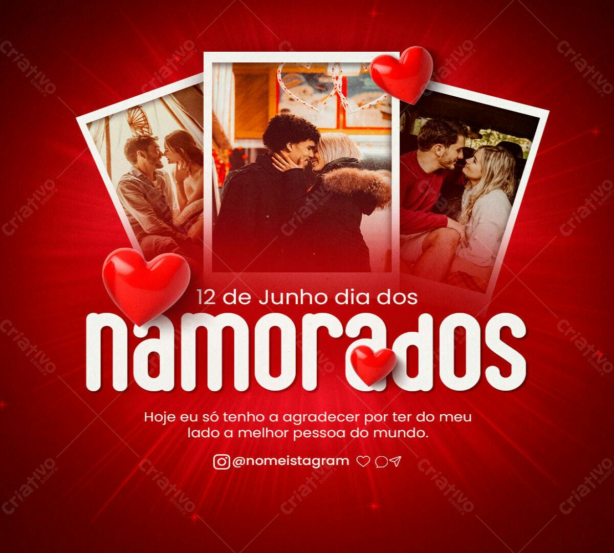 Postagem Dia dos Namorados PSD Editável