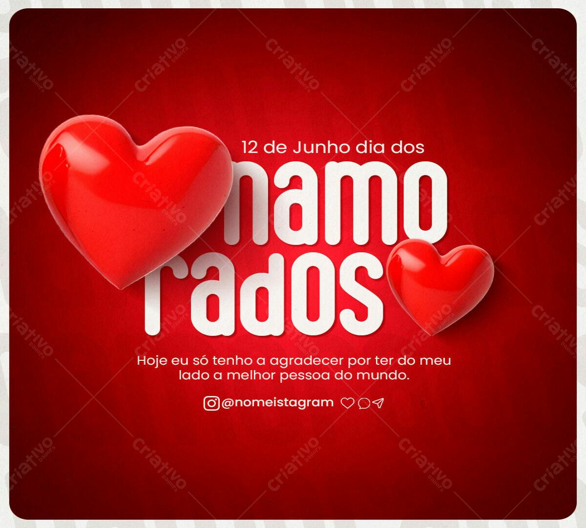 Postagem Dia dos Namorados PSD Editável
