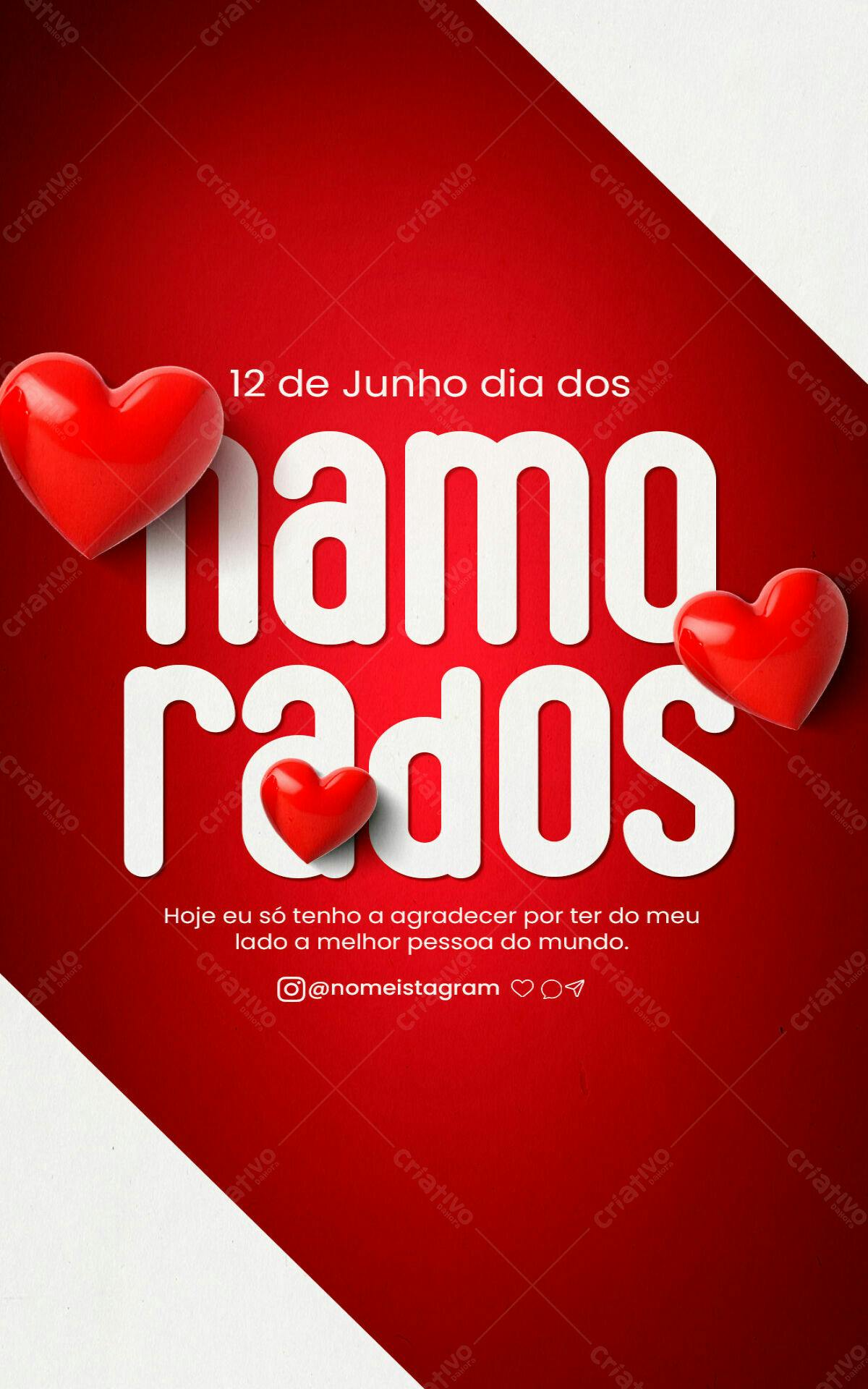 Flyer para o Dia dos Namorados PSD Editável