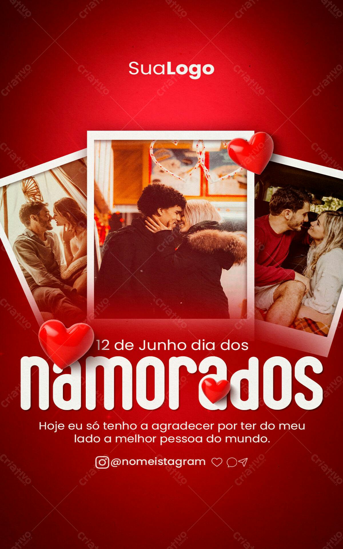 Flyer Dia dos Namorados PSD Editável