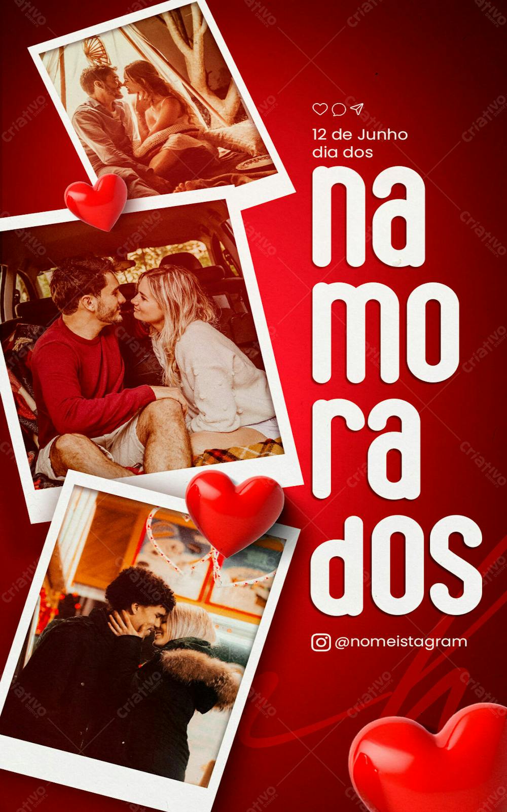 Stories Post Dia Dos Namorados Feed Instagram Social Media