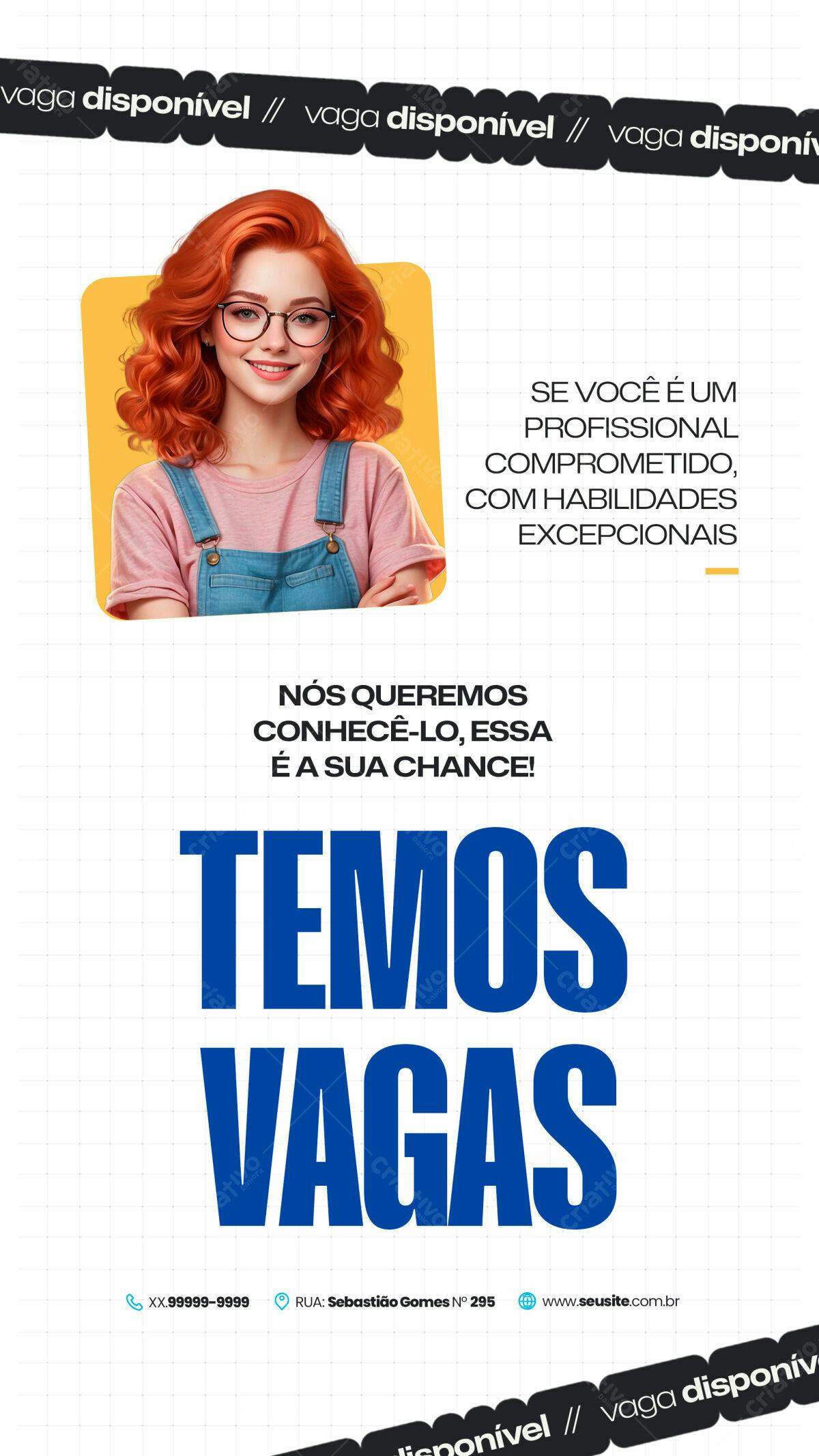 Postagem Vagas Emprego PSD Editável