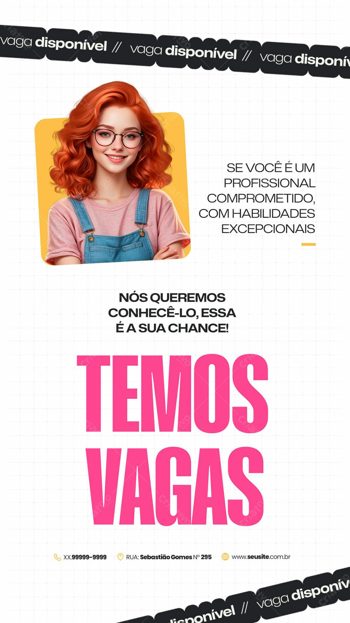 Postagem de Vagas PSD Editável