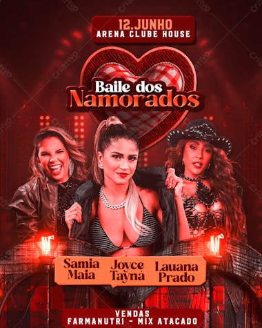 Flyer baile dos namorados