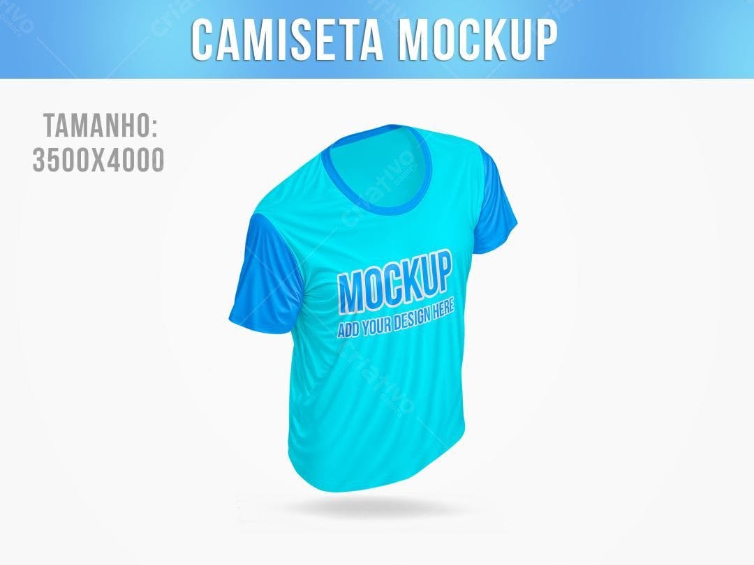 Mockup Camiseta Azul Claro - Estilo Moderno