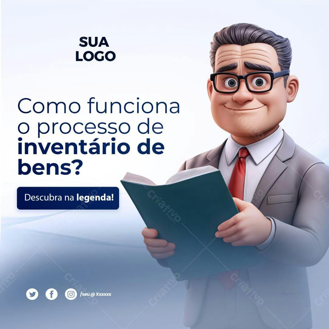 Banner Inventário de Bens PSD Editável