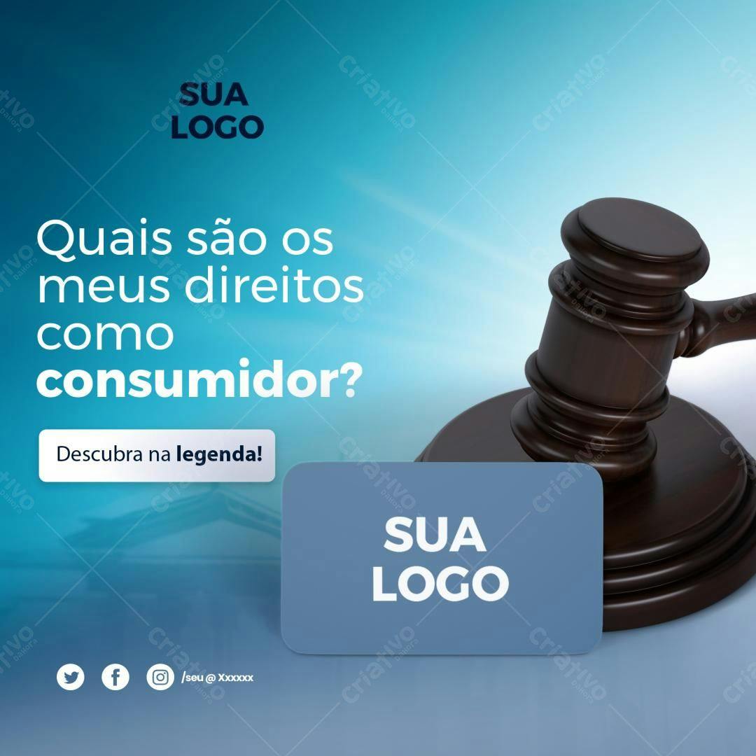 Post para Direitos do Consumidor PSD Editável