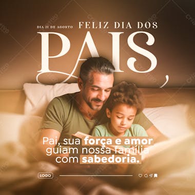 Social media feliz dia dos pais