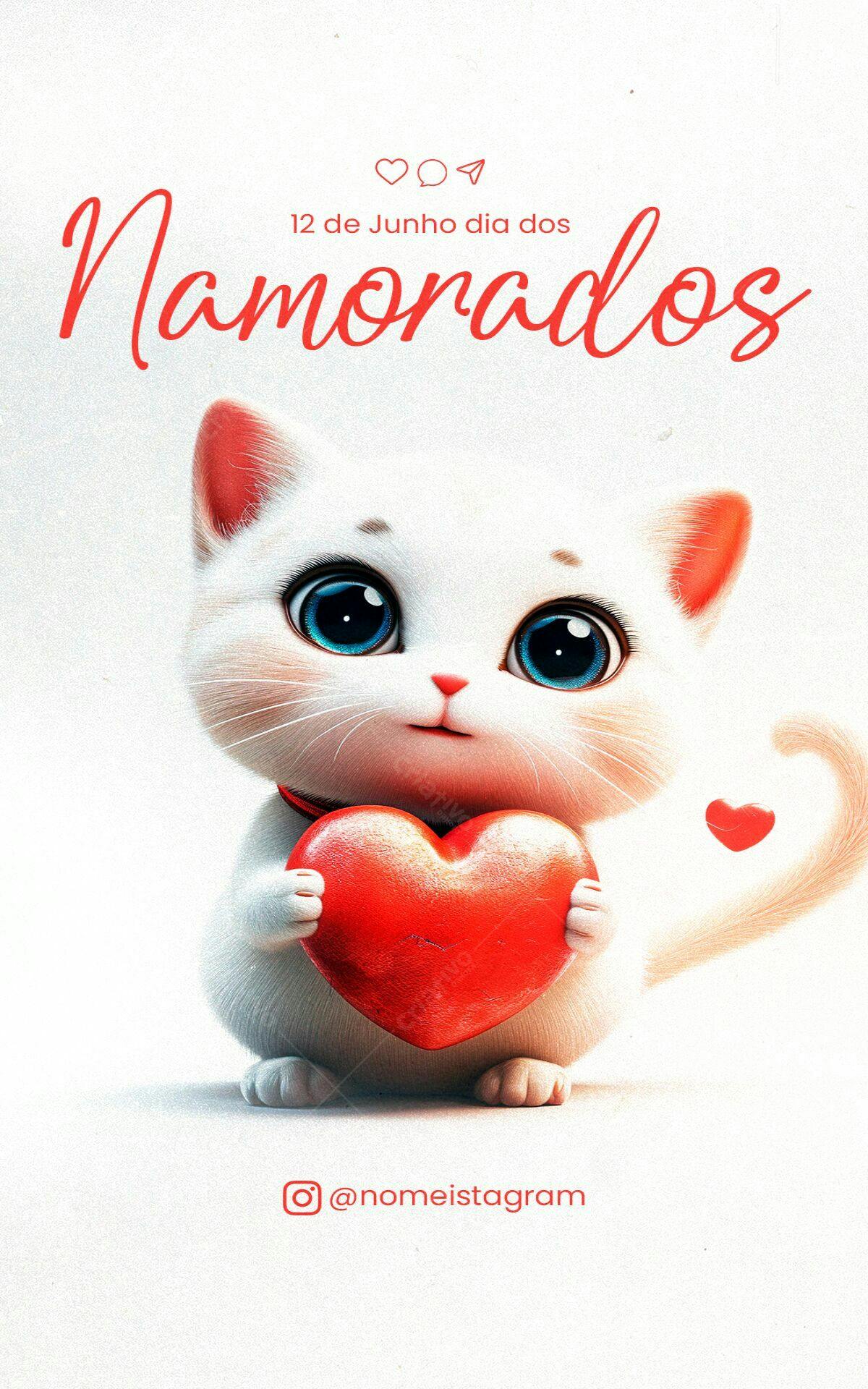 Post para o Dia dos Namorados PSD Editável