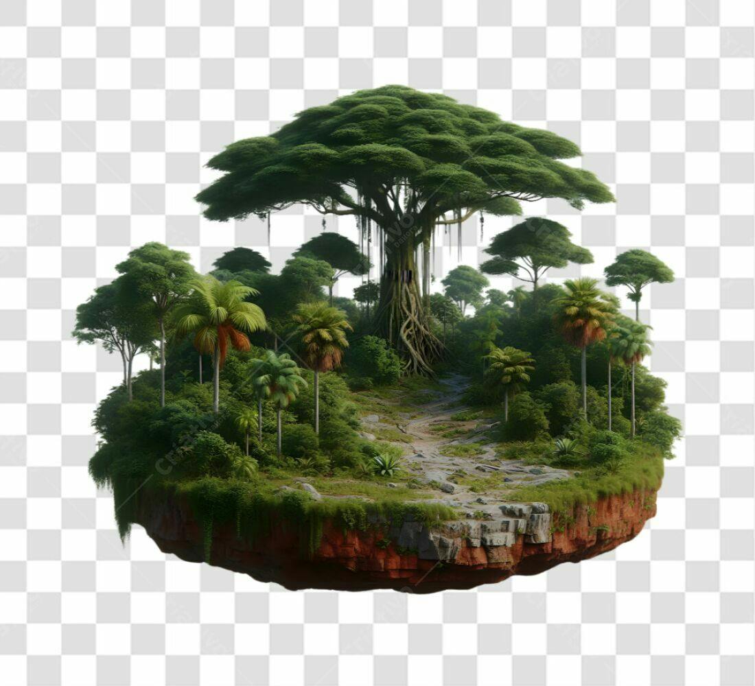 Icone Ilha Tropical PNG com fundo transparente