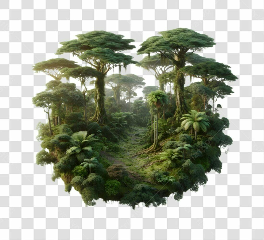 PNG Ilha Tropical com Fundo Transparente