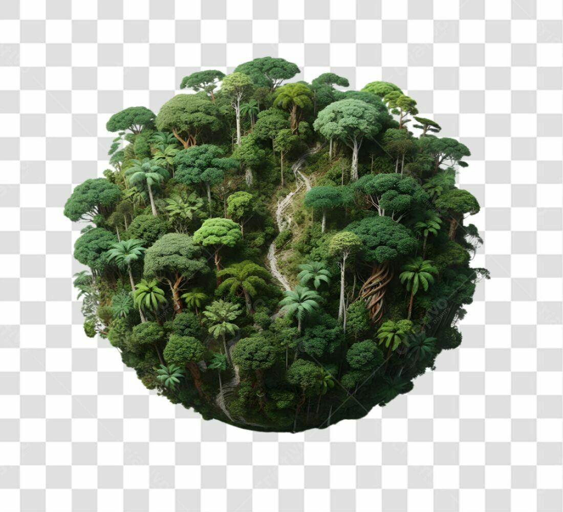 Icone Planeta Verde Floresta PNG com fundo transparente