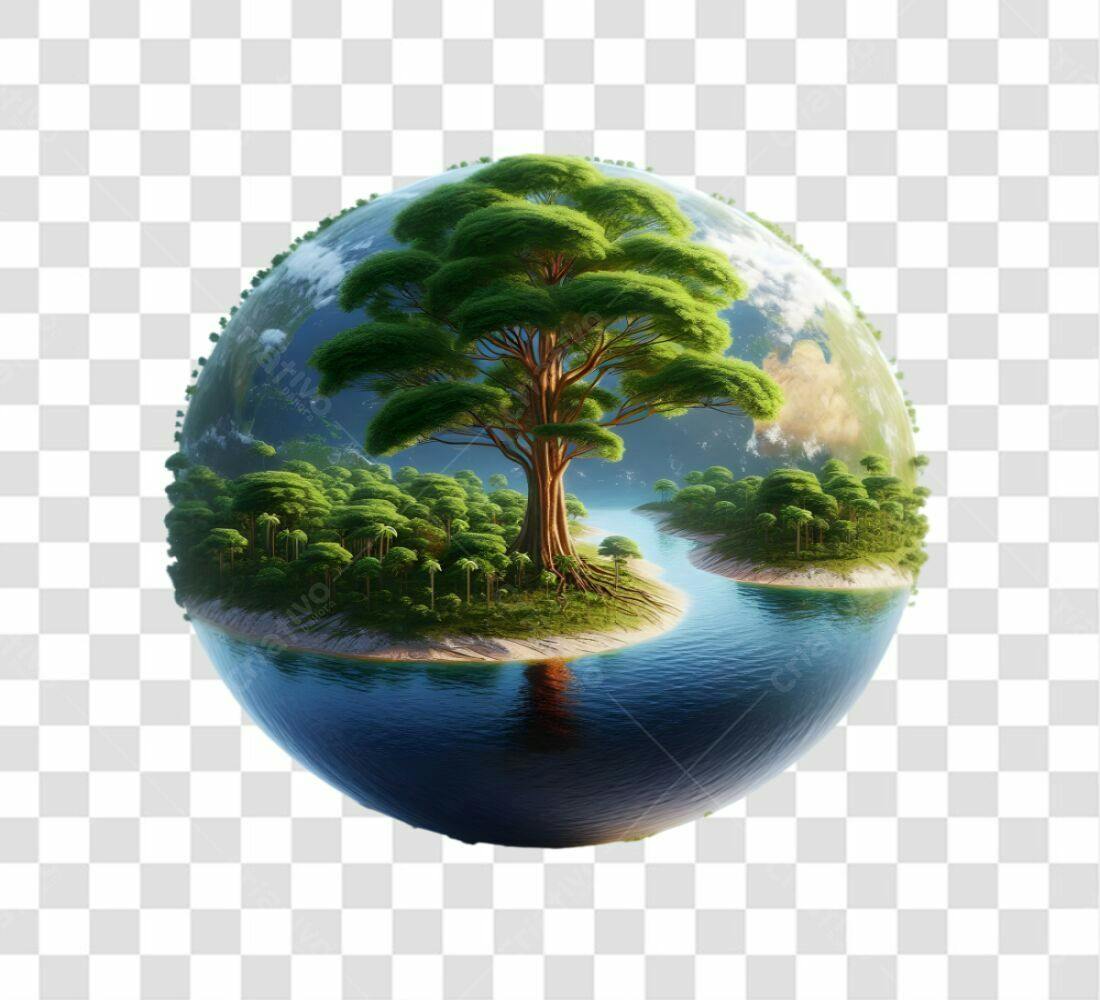 Icone Dia da Terra PNG com fundo transparente