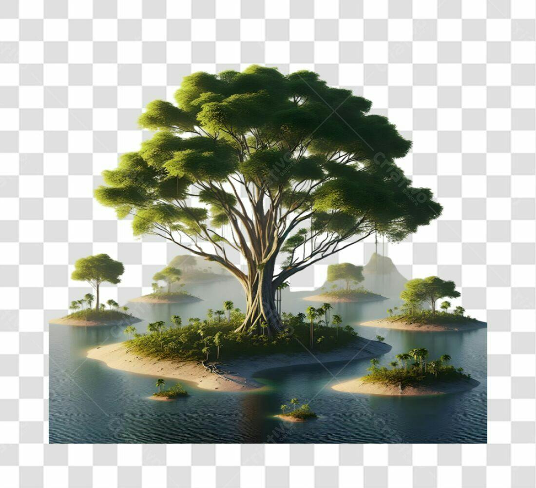Imagem PNG Ilha Tropical com fundo transparente