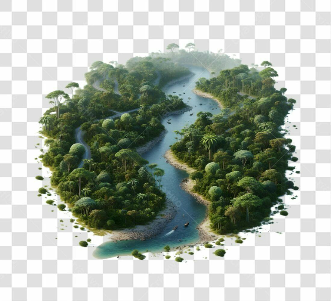 Imagem PNG com fundo transparente Rio na Floresta