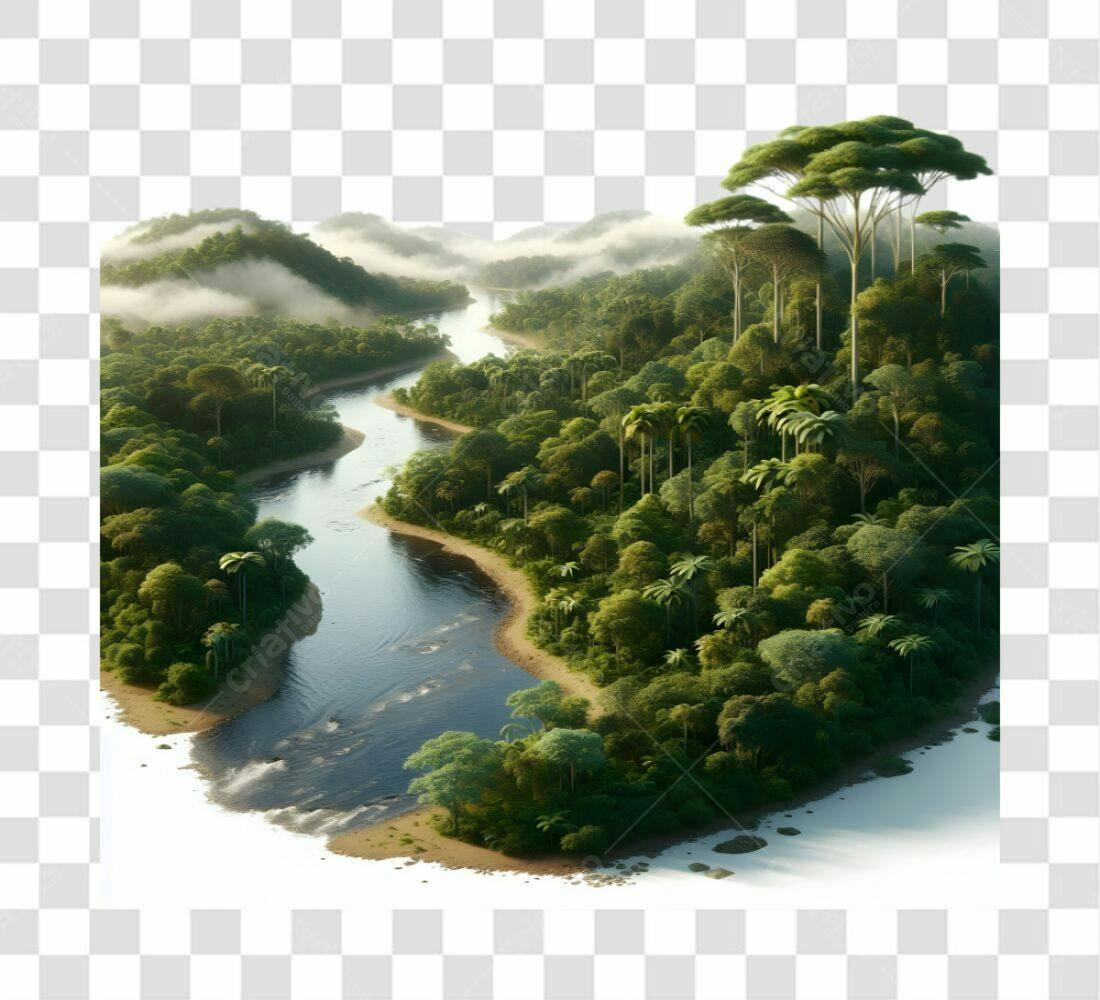 Imagem PNG com fundo transparente Rio na Floresta