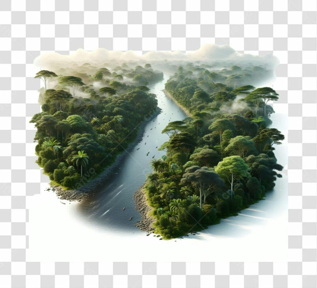 Imagem PNG com fundo transparente Rio na Floresta Amazônica