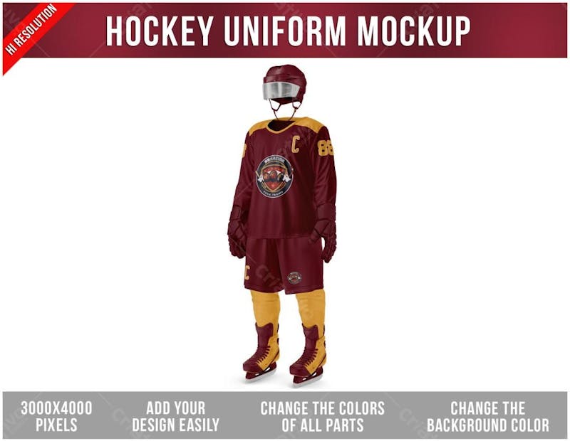 Hockey uniforme mockup