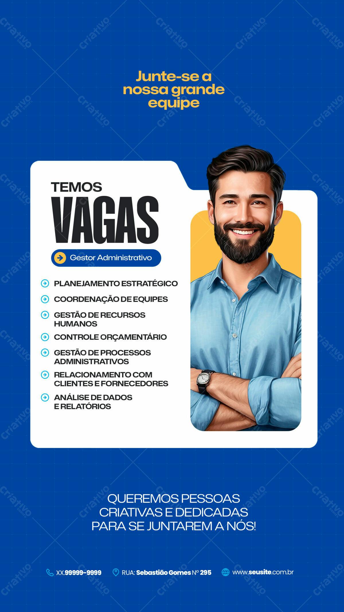 Postagem Vagas Emprego PSD Editável
