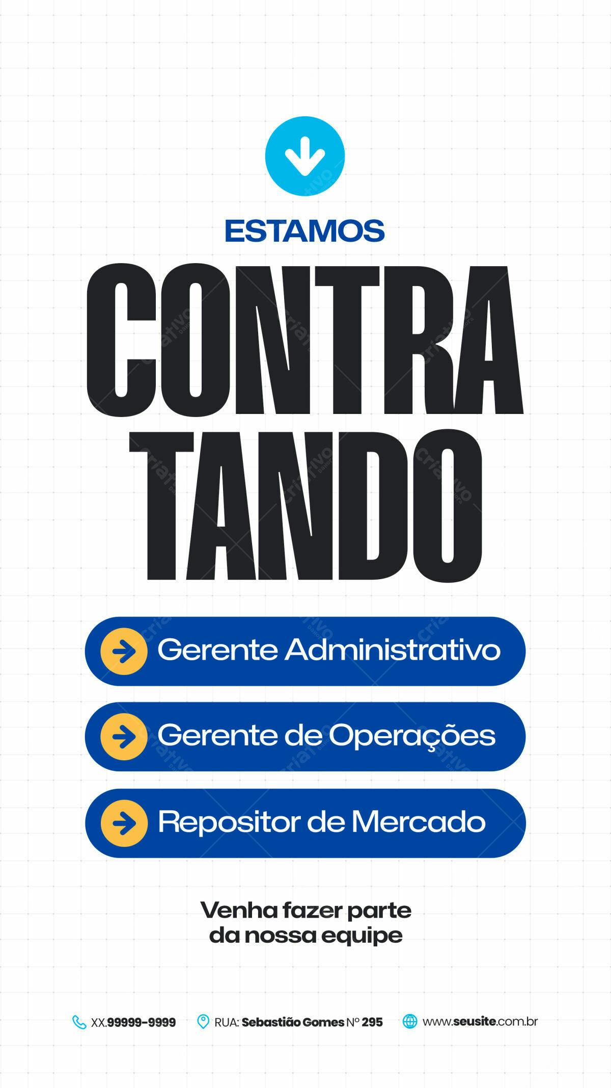 Flyer para Vagas de Emprego PSD Editável