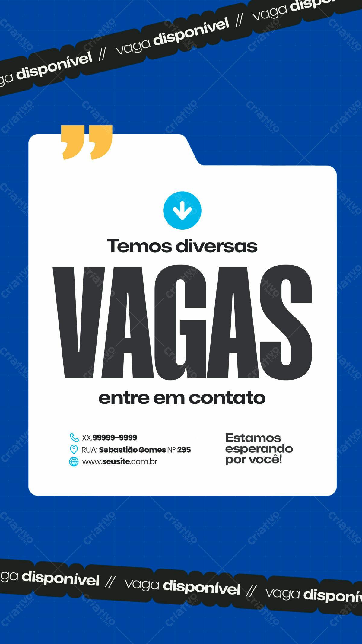 Flyer Vagas de Emprego PSD Editável
