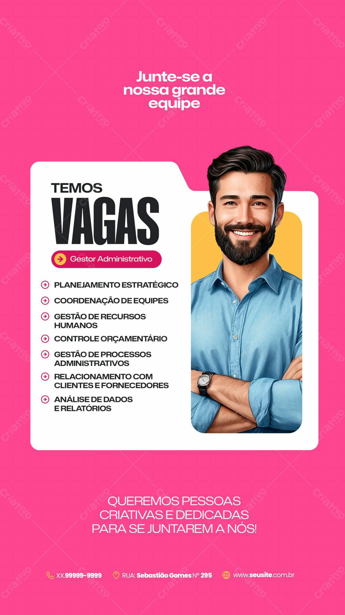 Postagem Vagas Emprego PSD Editável