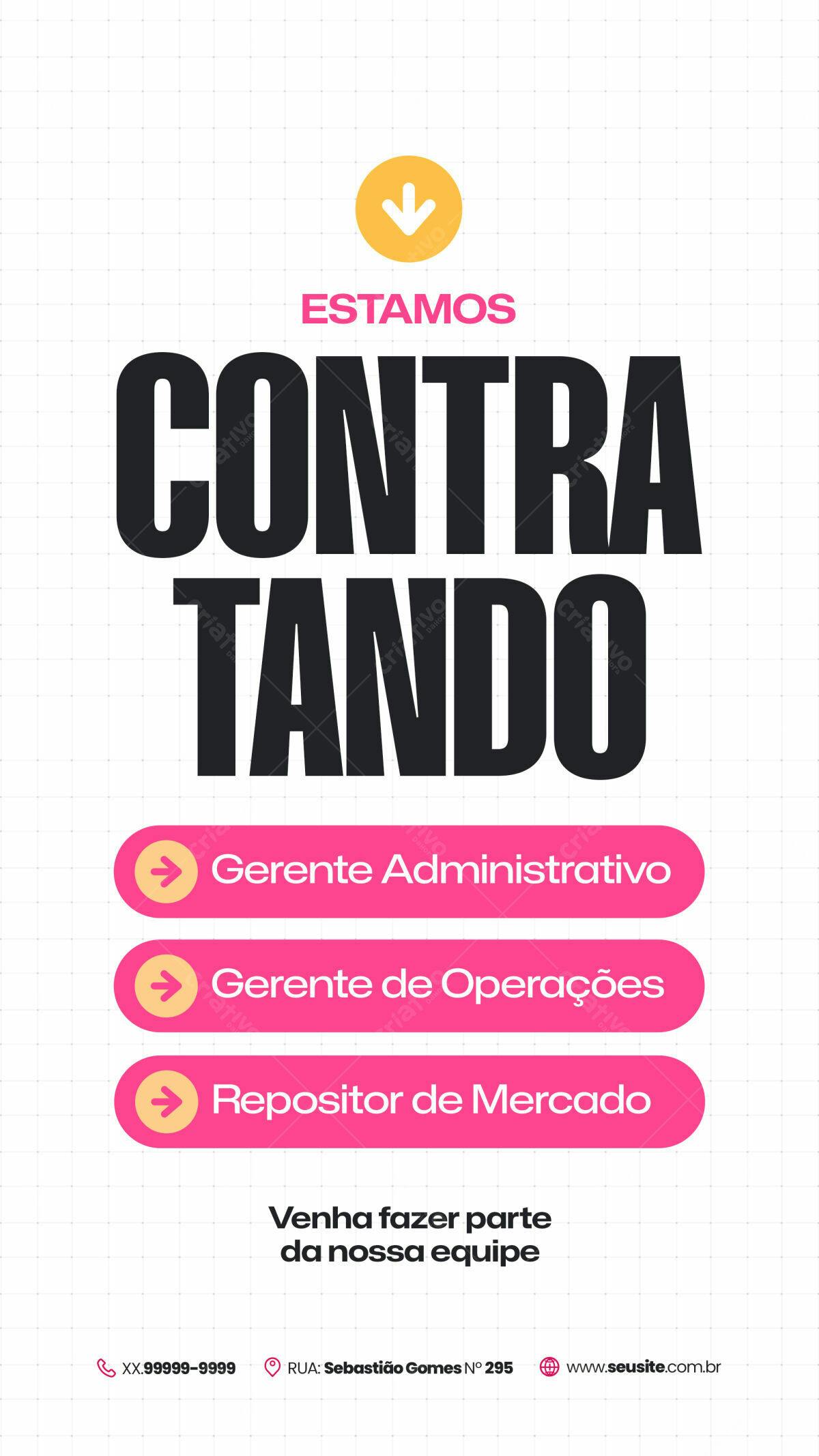 Flyer Vagas de Emprego PSD Editável