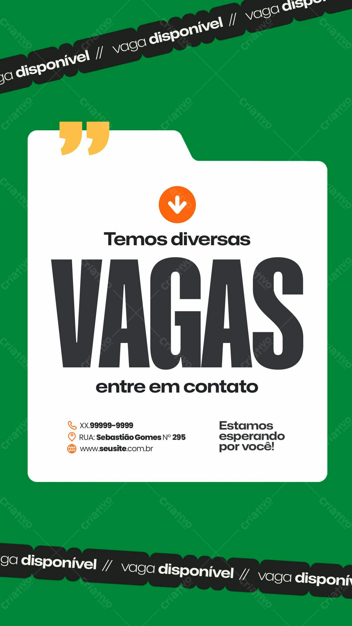 Flyer Vagas de Emprego PSD Editável