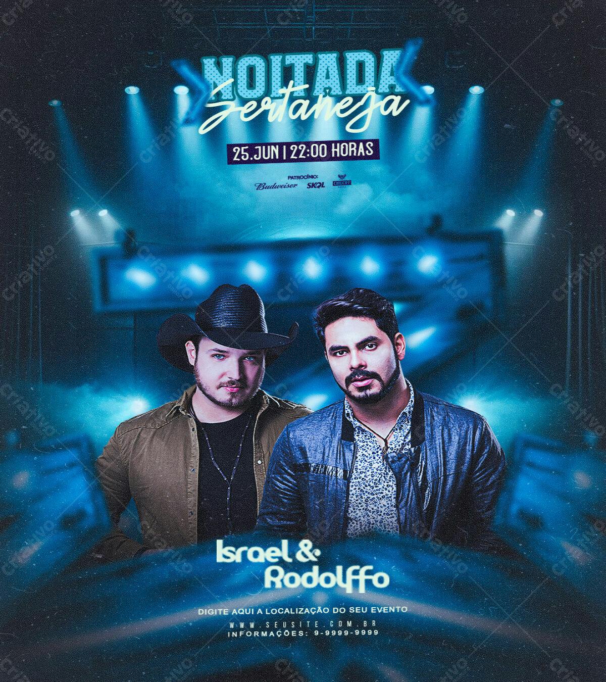 Flyer Noitada Sertaneja PSD Editável