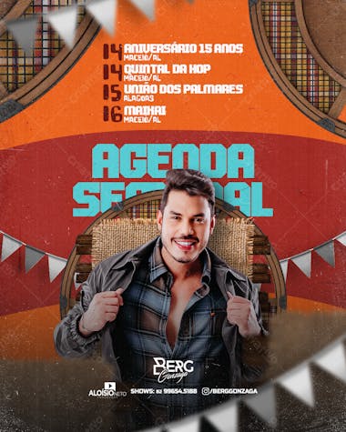 Agenda semanal são joão berg gonzaga