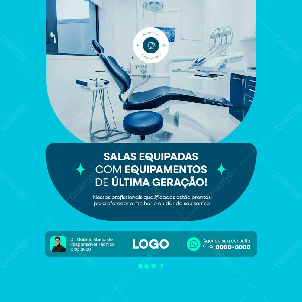 Dentista Clínica Dentária Saúde Bocal Social Media Post Feed