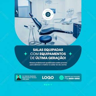 Dentista clínica dentária saúde bocal social media post feed