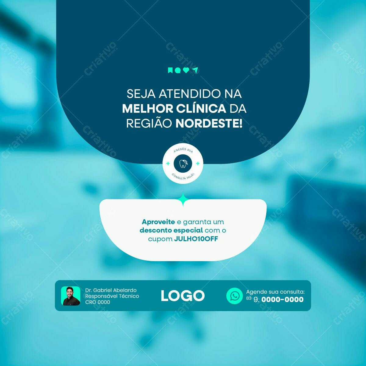Flyer para Clínica Odontológica PSD Editável