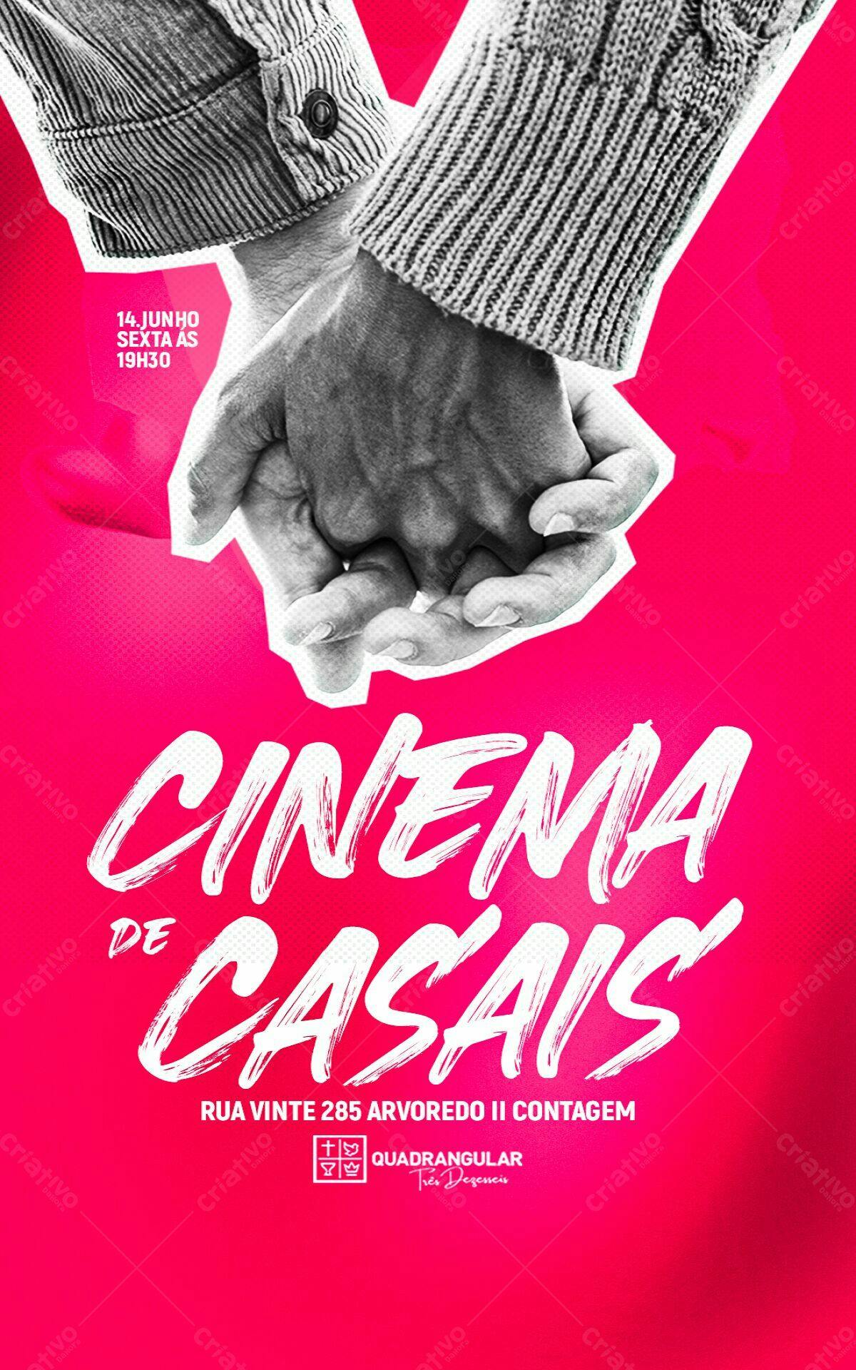 Flyer para Cinema de Casais PSD Editável
